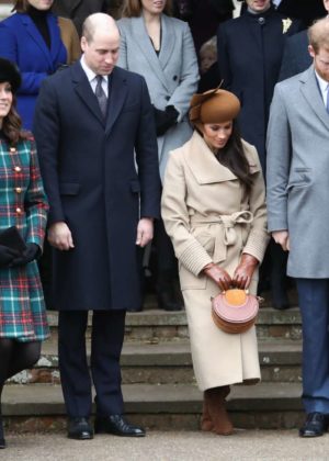 Kate Middleton and Meghan Markle - Christmas Day Church Service in King's Lynn